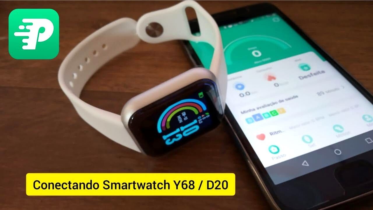 Como CONECTAR e CONFIGURAR Smartwatch Y68/D20 