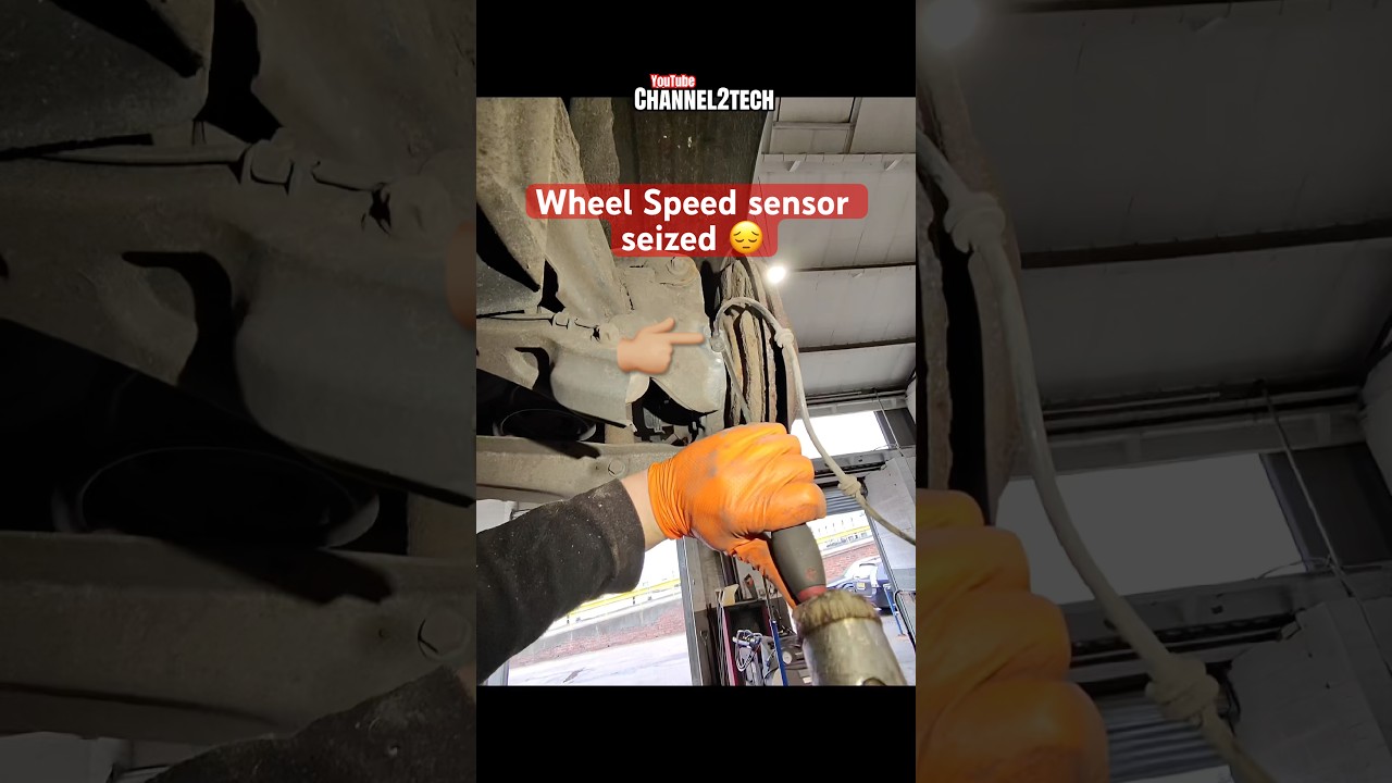 Seized wheel speed sensor 🤨 #garage #repair #cars #tools #mechanic #diy