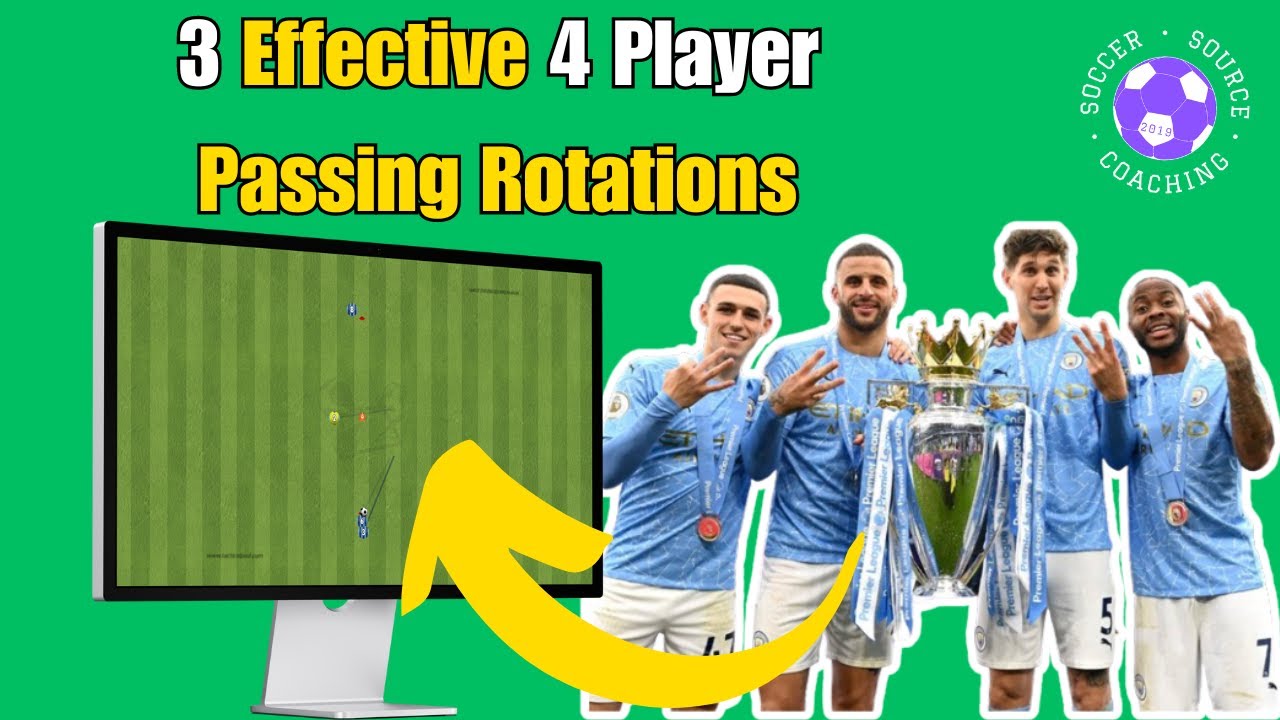 🏆 3 Effective Passing Rotations For 4 Players | Soccer/Football Drill 🏆 ...