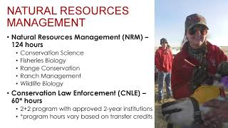 College Departments: Natural Resources Management