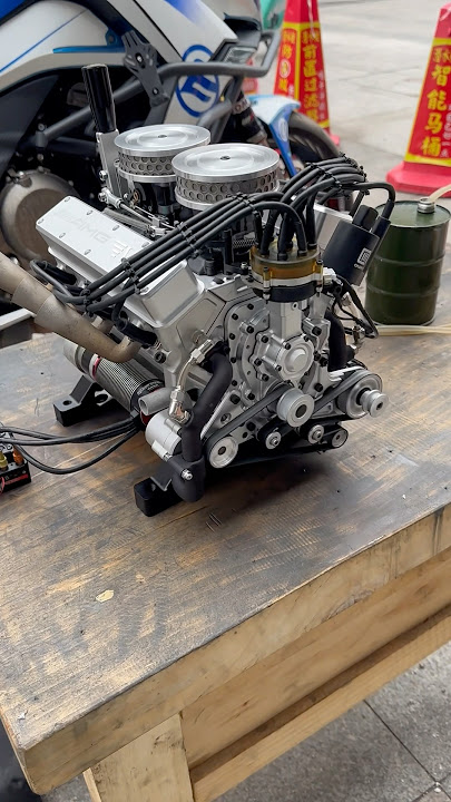 CHUAN QI 277cc V8 engine model!#diy #rccar #model #engine #enginemodel #enginediy #rc #v8 #v8engine