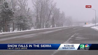 Traffic held on eastbound I-80 in Cisco Grove