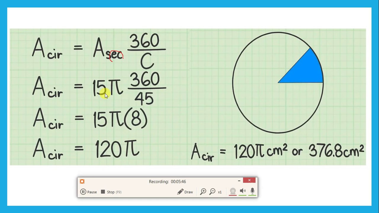 How to find Area of Circle from a Sector of the Circle in