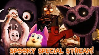 FNAF 2 TRAILER ANALYSIS + SPOOKY GAMES | INDIE HORROR MARATHON STREAM!