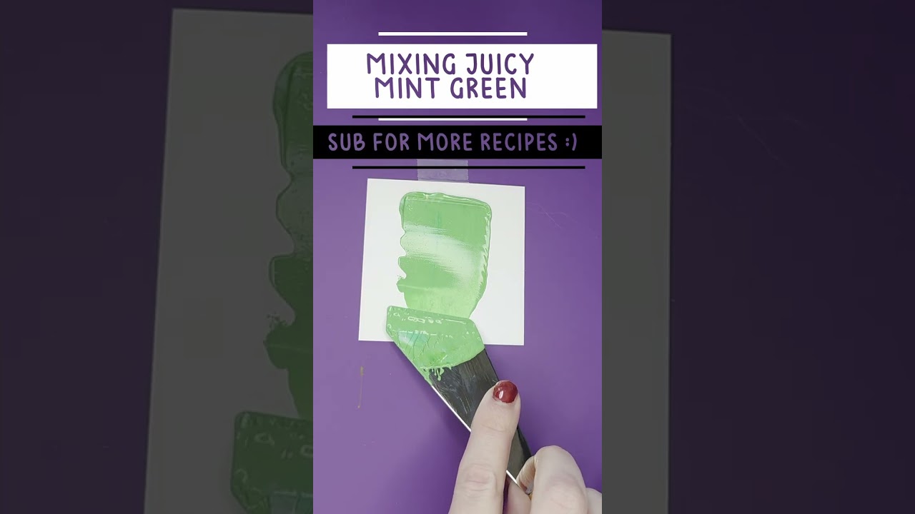 Mixing Juicy Mint Green Paint | ASMR Paint Mixing #colormixing #paintmixing #shorts