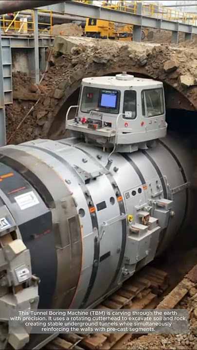 Digging Deep: Tunnel Boring Machine in Full Action