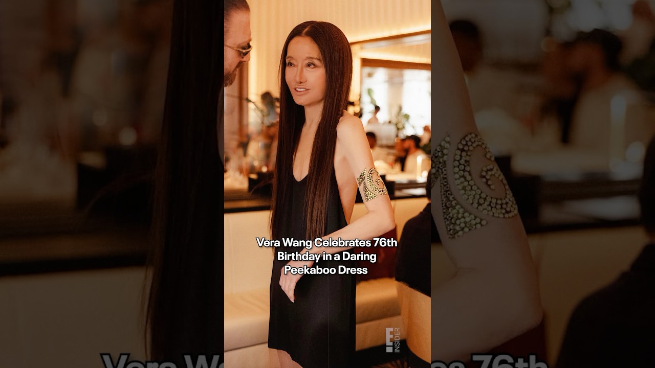 vera wang 76th birthday dress Vera Wang Wears Daring Black Minidress as She Celebrates 76th Birthday