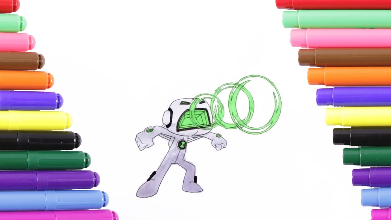 Ben 10 Echo Echo Coloring Page for Kids, Coloring Book - YouTube