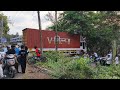 VELSAO , Birla road blocked by trailer truck