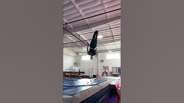 SLOW MOTION BACKFLIP 1.5 TWIST 🤩 Gymnast Training Tricking Trampoline Tumbling Cirque Du Soleil Fit