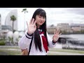 横浜みなとみらい、モデル撮影の様子です。モデルはMIO