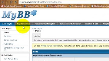 Mybb Forum Admin KP Türkçeleştirme
