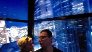 NIGHT TIME ELEVATOR RIDE DOWN AT ONE WORLD OBSERVATORY  NEW YORK NEW YORK 10-03-2019