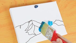 Nocturne Landscape Tutorial Acrylic Painting On Canvas Landscape Easy Technique