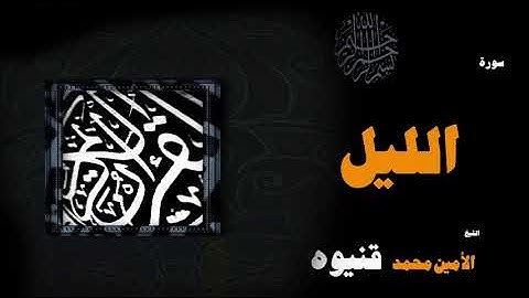 القران الكريم بصوت الشيخ الامين محمد قنيوة | سورة الليل