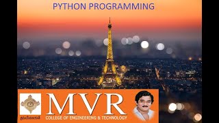 CSE 21 PYTHON CLASS 15 | WORKING WITH STRINGS | SRINIVAS | MVR