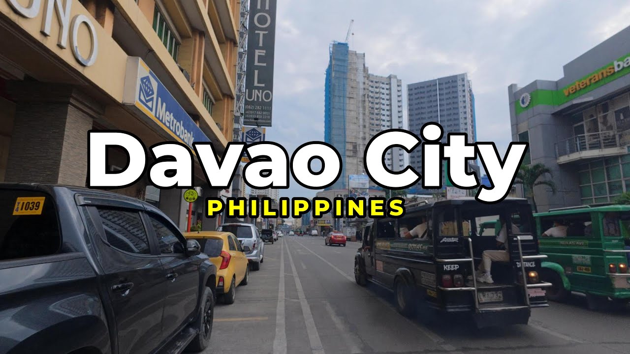 Morning Walk through Downtown Davao City in 4K Walking Tour Philippines