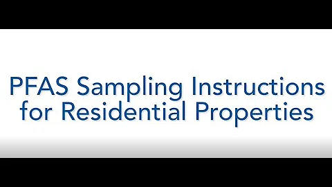 Residential PFAS Sampling Instructions