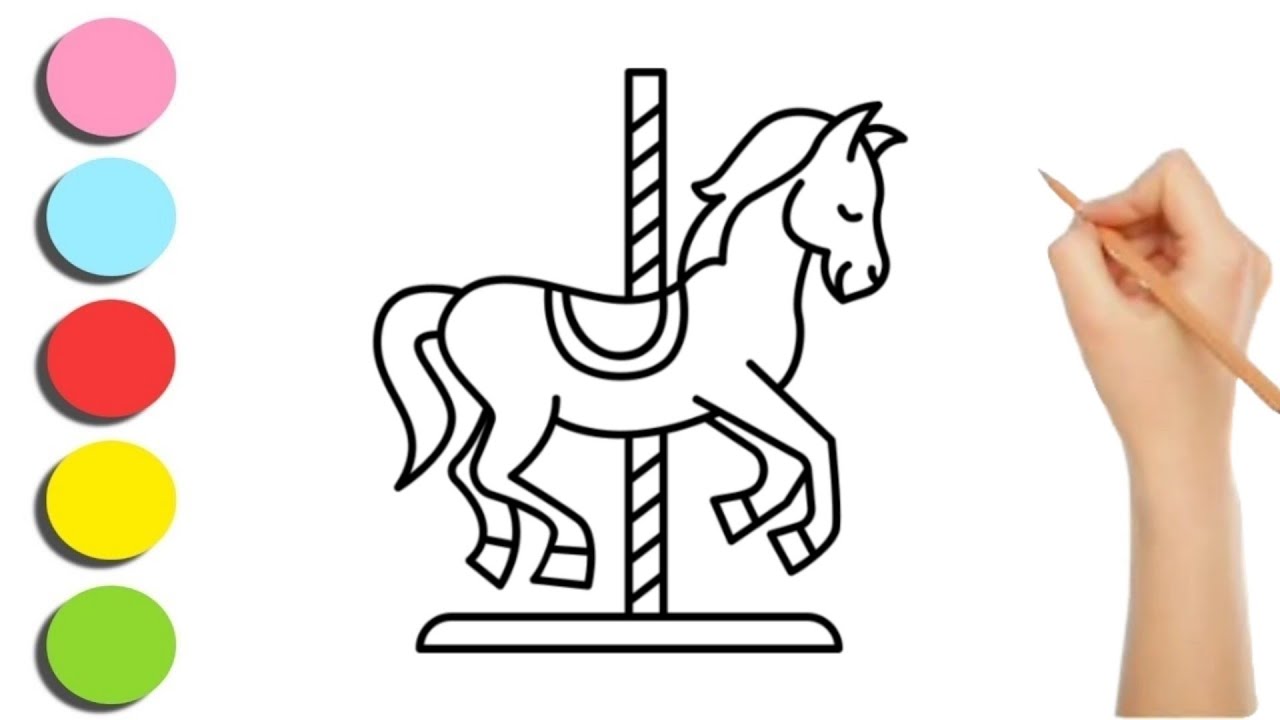 Carousel Drawing, Painting & Coloring for Kids & Toddlers | Carousel ...
