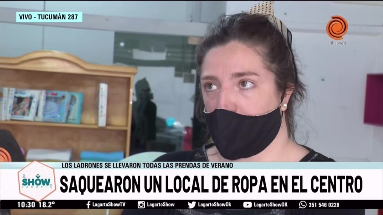 Robaron un local de ropa en el centro - YouTube