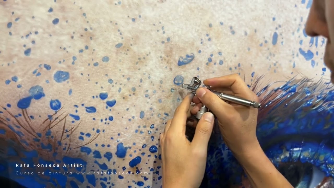 Sesión pintura hiperrealista con aerógrafo l como hacer súper detalles con aerógrafo 