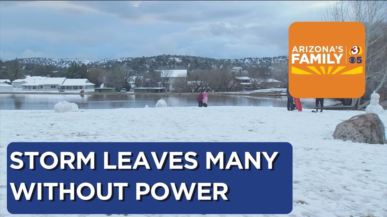 Hundreds without power after winter storm hits northern Arizona - YouTube