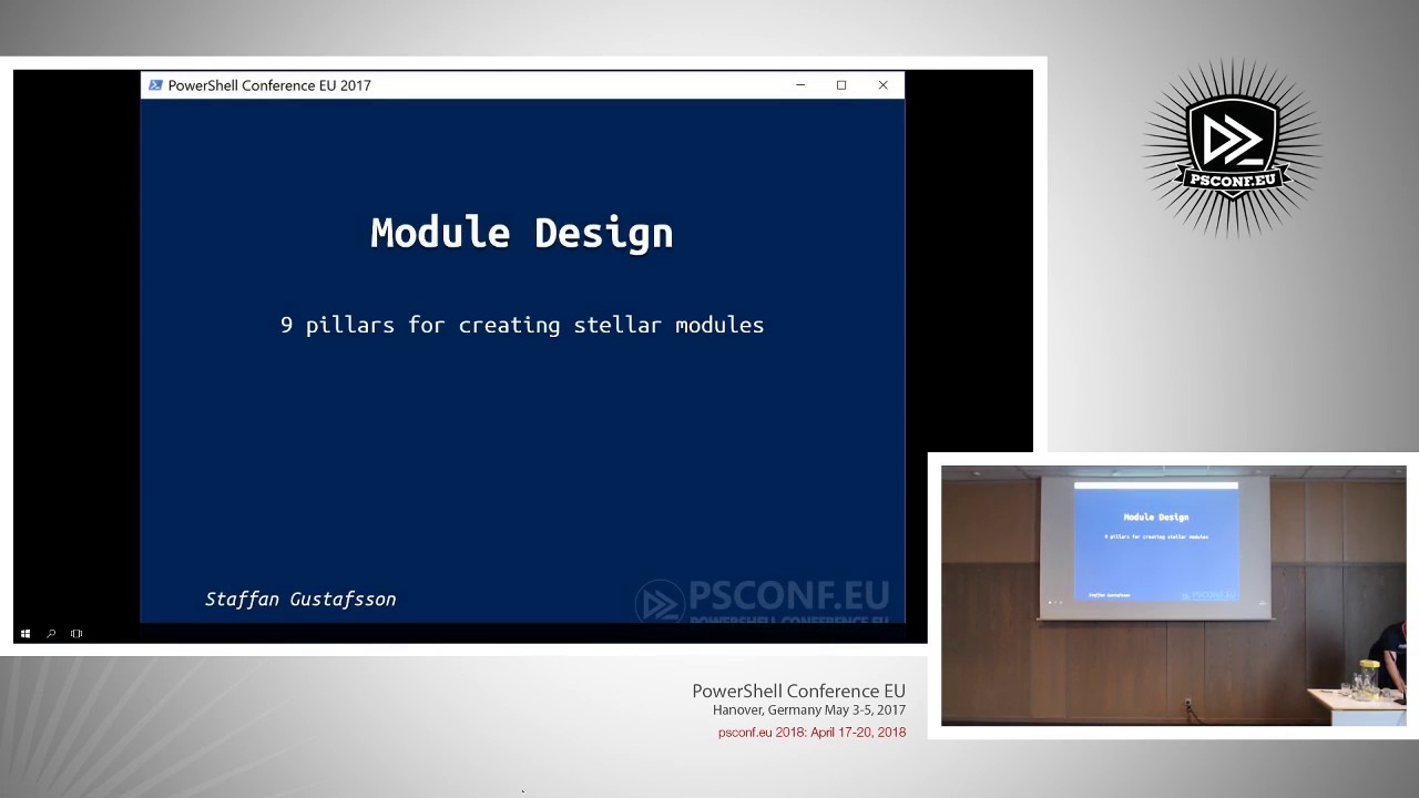 Professional cmdlets and module design - Staffan Gustafsson - YouTube