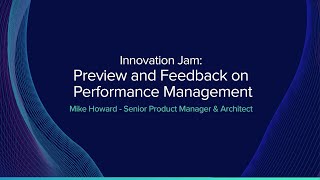 Innovation Jam - Part 2 - Performance Management Tool - VIC2020