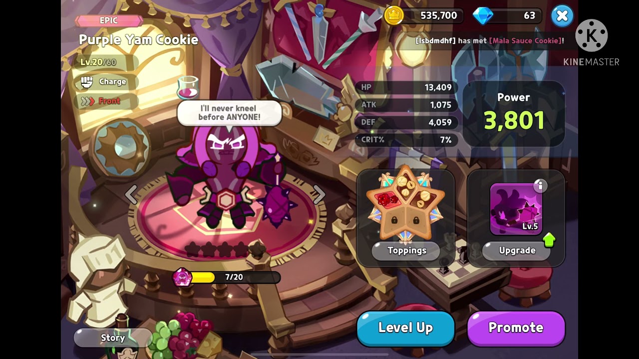 Purple Yam Cookie (All Voice Lines) Cookie run Kingdom YouTube