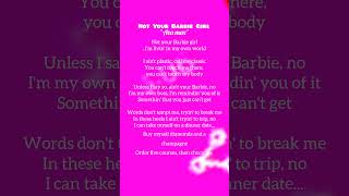 ✨I'm not your Barbie girl song✨ #lyrics #music #shorts