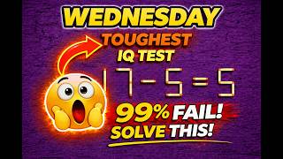 WEDNESDAY IQ TEST🧠🔥|Move 1 Matchstick Challenge😱Can You Solve it?🤷Body Dignity is live #ytshorts