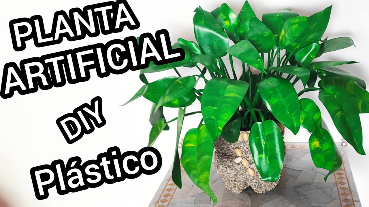 🪴💞CÓMO HACER PLANTA ARTIFICIAL 💞🪴DIY. Plástico.