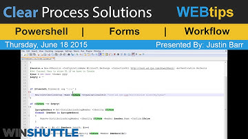 WINSHUTTLE Tutorials & WEBtips: Workflow - Powershell Training