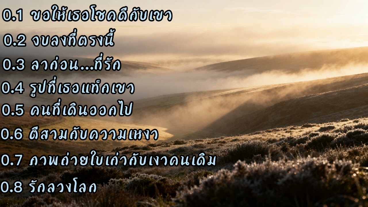 ขอให้เธอโชคดีกับเขา.. / จบลงที่ตรงนี้../ ลาก่อน.. ที่รัก  / เพลงแบบเศร้าๆอกหัก