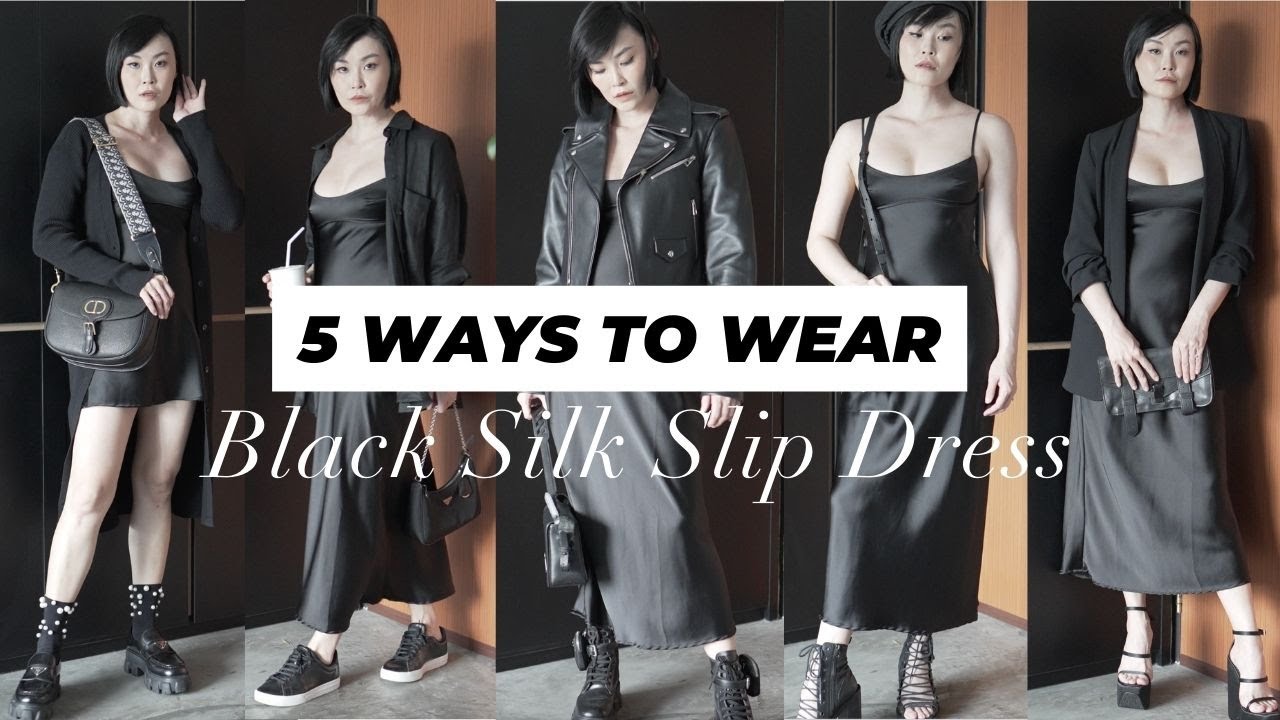 How To Style A Black Silk Slip Dress