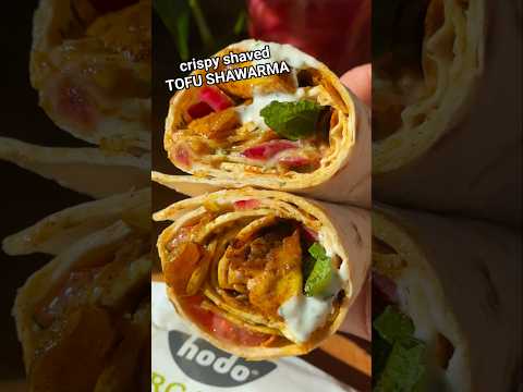Crispy Shaved Tofu Shawarma Wraps! (#ad @hodofoods)