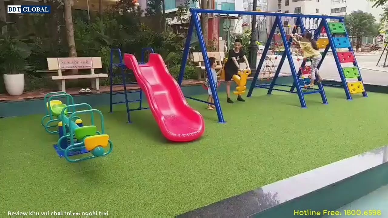 thanh ly khu vui choi ngoai troi New Khu vui chơi ngoài trời cho trẻ em thì gồm có gì? Cùng babycuatoi.vn SET UP nhé
