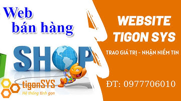 TẠO WEBSITE BÁN HÀNG - TIGONSYS - ĐT 0977706010