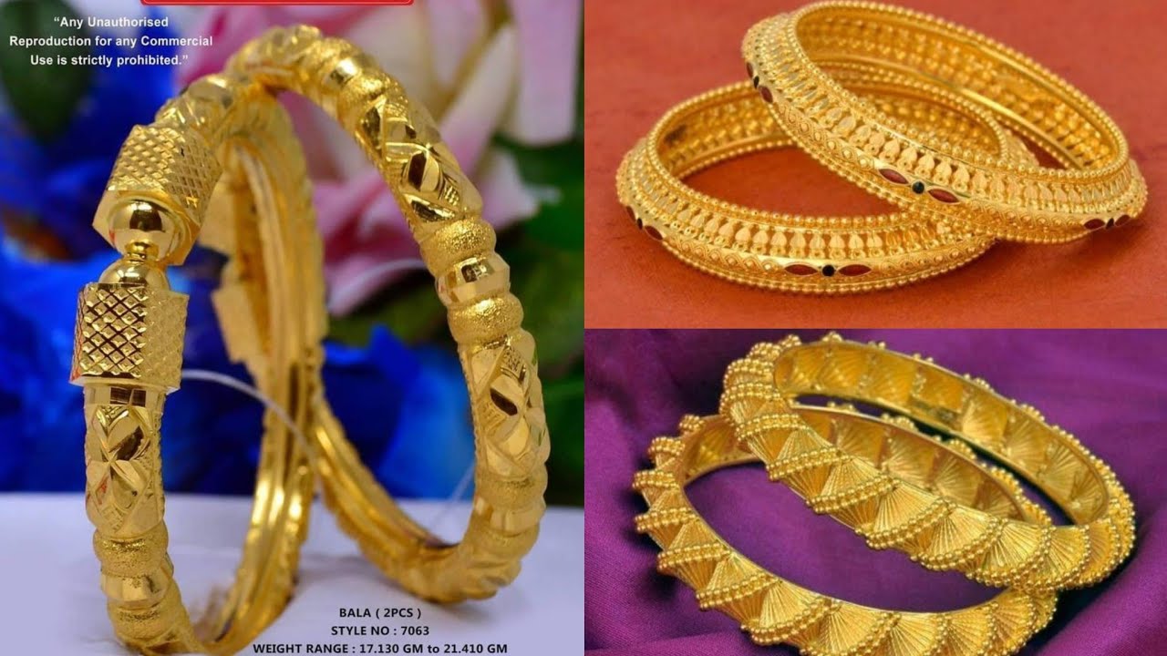 Latest Beautiful Gold Bangles Collection 2020 | Best Trendy Kangan ...