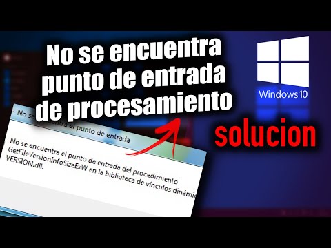 No se encuentra el punto de entrada de procesamiento (SOLUCIÓN) | Windows 10