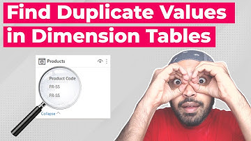 Find Duplicate Values in Dimension Tables