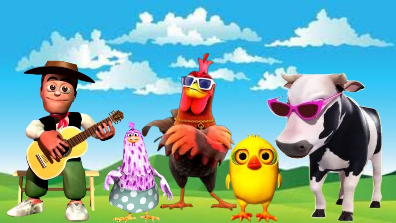 El Pollito Pío 3D - El Toro y Tractor - Canciones de la Granja de Zenón ...