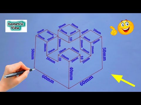 How to draw isometric drawing - YouTube