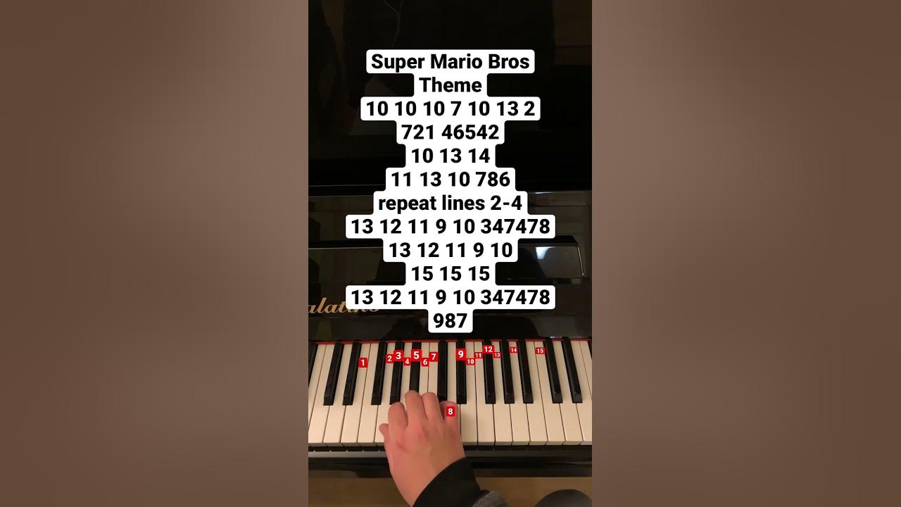 Super Mario Bros Theme #piano #pianomusic #pianotutorial #pianocover #pianocover #supermario