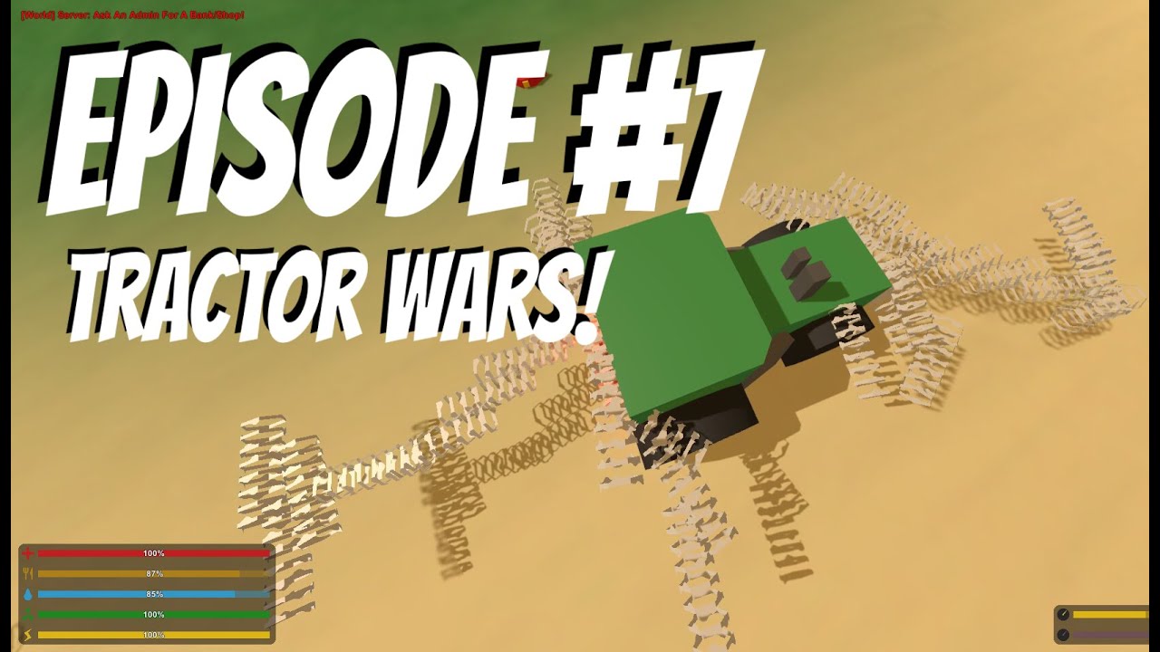 Unturned PVP Tractor Wars Funny Moments 3.13 |Episode #7| Riot Team |