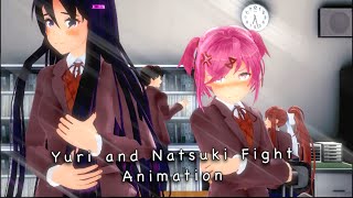 Doki Doki Literature Club Mmd Yuri And Natsuki Fight Animation