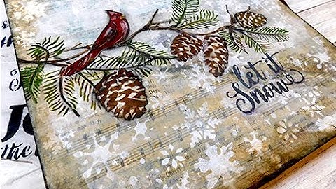 Part 4 of stenciling on deli paper and winter fun projects