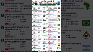 भारतीय प्रधानमंत्री की विदेश यात्राएँ (2025-26) | Lekhpal Exam MCQ | Top Current Affairs 2026