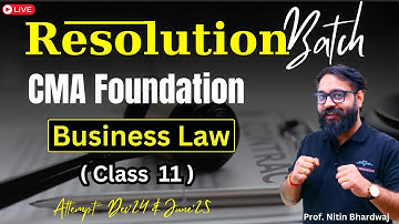CMA Foundation Law Lecture 11 | Dec