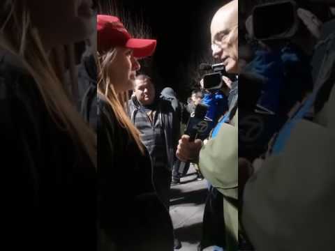 Antifa Peppersprays Woman During interview   UC Berkeley Milo riot